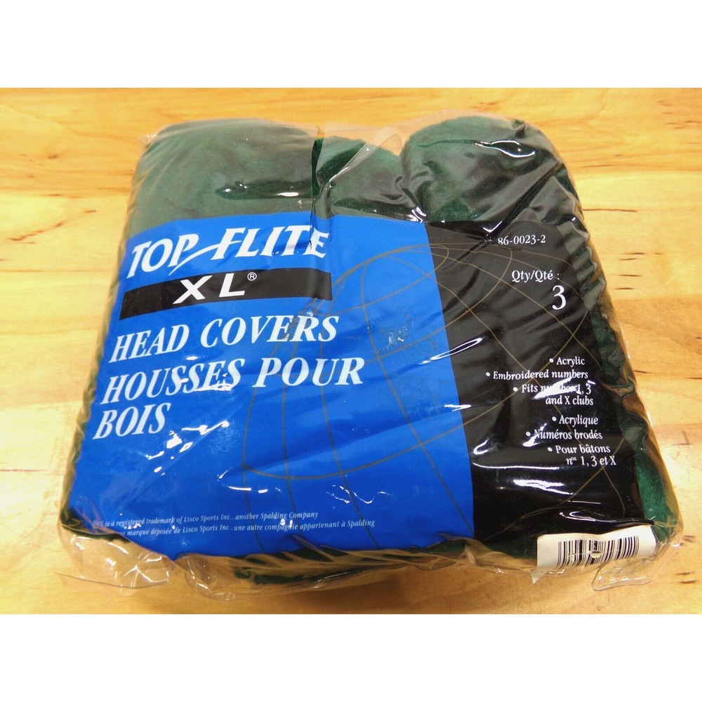 Top‎ Flite XL Head Covers Green 86-0023-2 Fits #1, 3 and X Clubs - Faux Fur